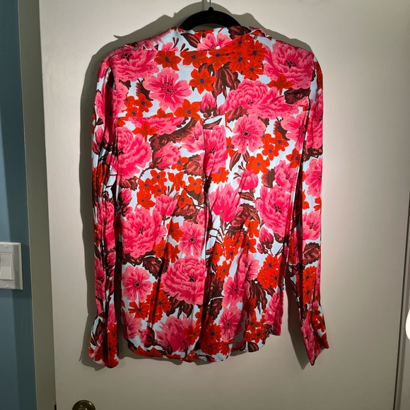 Zara Floral Button Up Collared Blouse - Picture 3 of 3